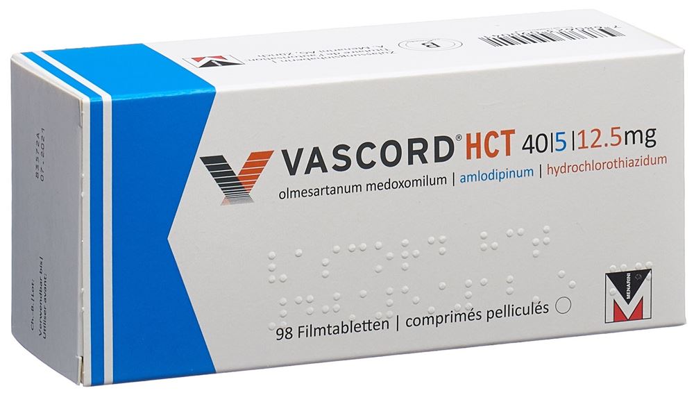 VASCORD HCT cpr pell 40/5/12.5 mg 98 pce
