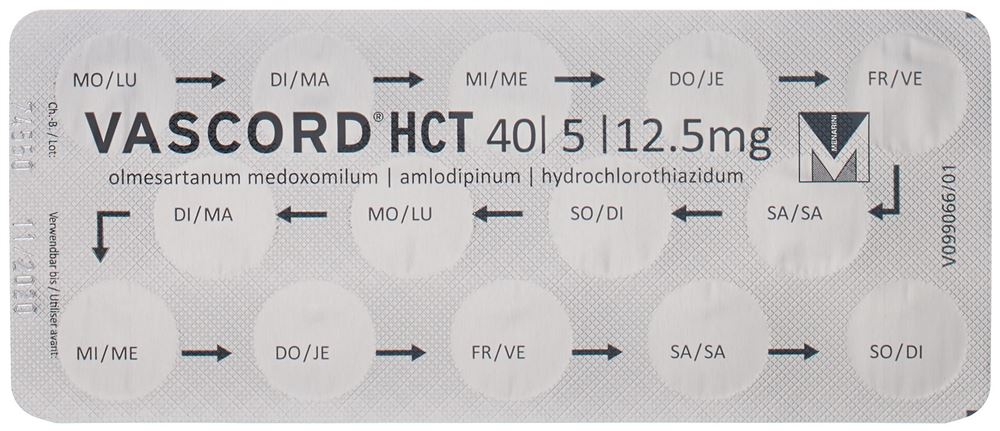 VASCORD HCT cpr pell 40/5/12.5 mg 98 pce