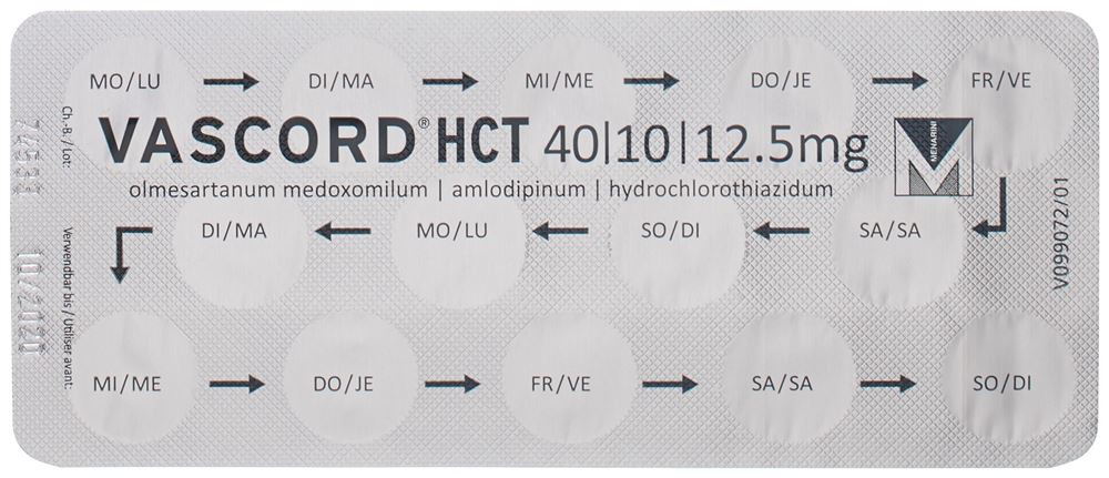 VASCORD HCT cpr pell 40/10/12.5 mg 98 pce