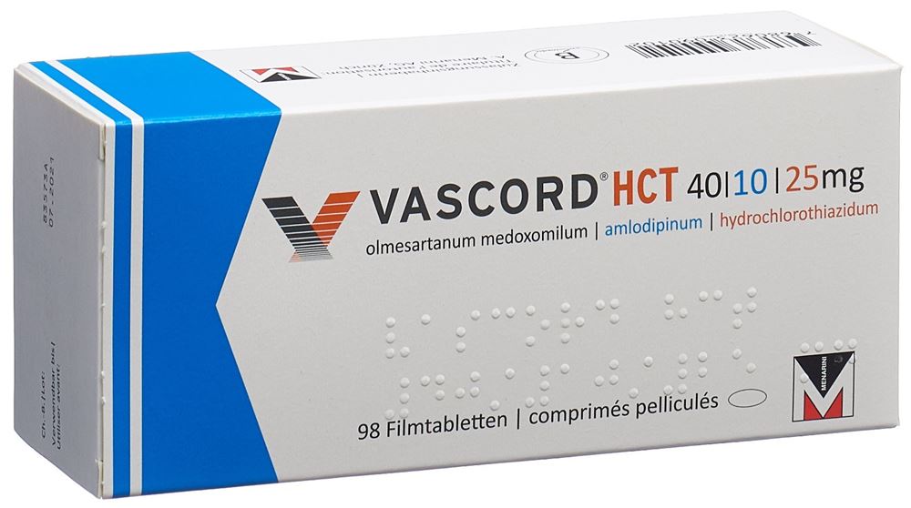 Vascord HCT 40/10/25mg, Filmtabletten