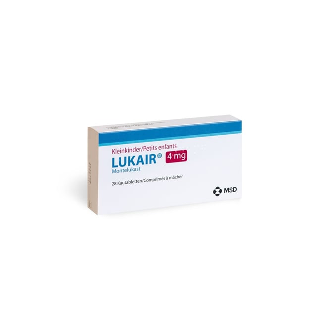MONTELUKAST Mepha cpr croquer 4 mg 28 pce