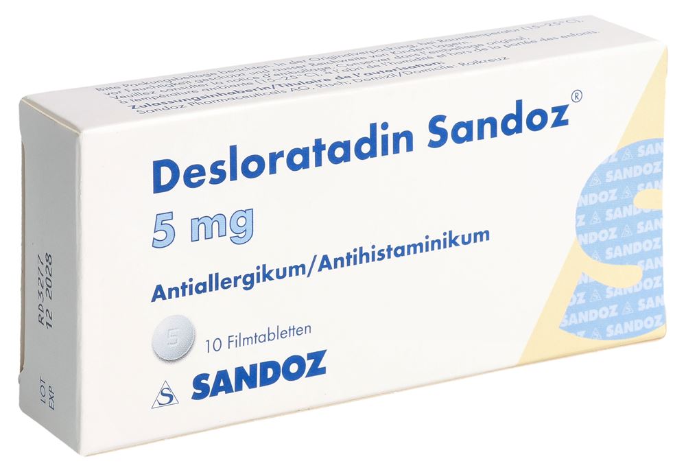DESLORATADINE Sandoz cpr pell 5 mg 10 pce