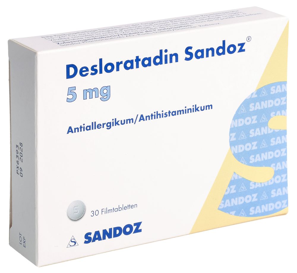 DESLORATADINE Sandoz cpr pell 5 mg 30 pce