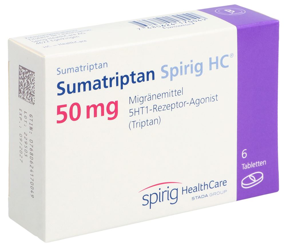 SUMATRIPTAN Spirig HC cpr 50 mg 6 pce