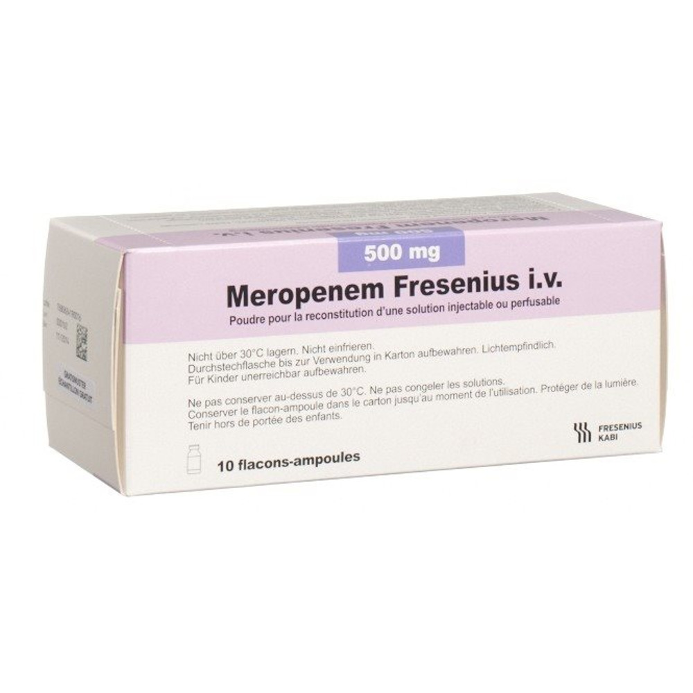 Meropenem Fresenius i.v. 500 mg, Pulver zur Herstellung einer Injektions-/Infusionslösung