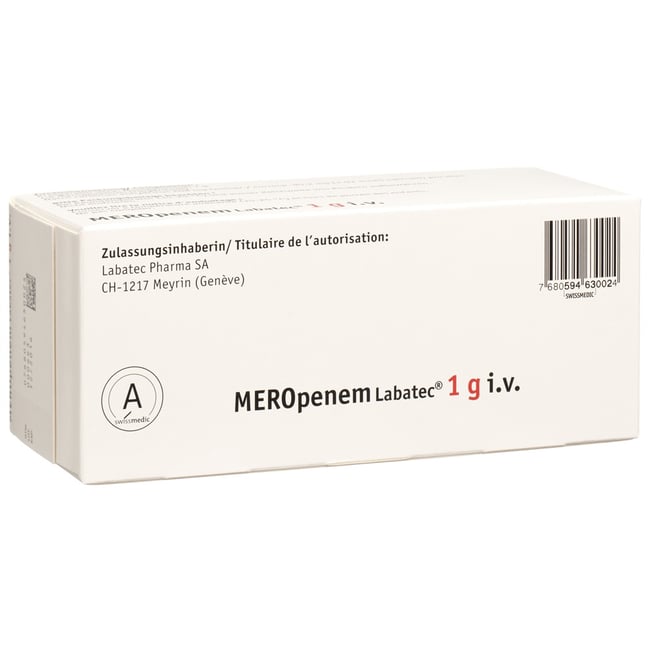 MEROPENEM Fresenius i.v. subst sèche 1 g 10 pce