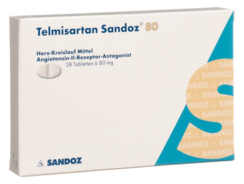 Telmisartan Sandoz 80 mg, Tabletten