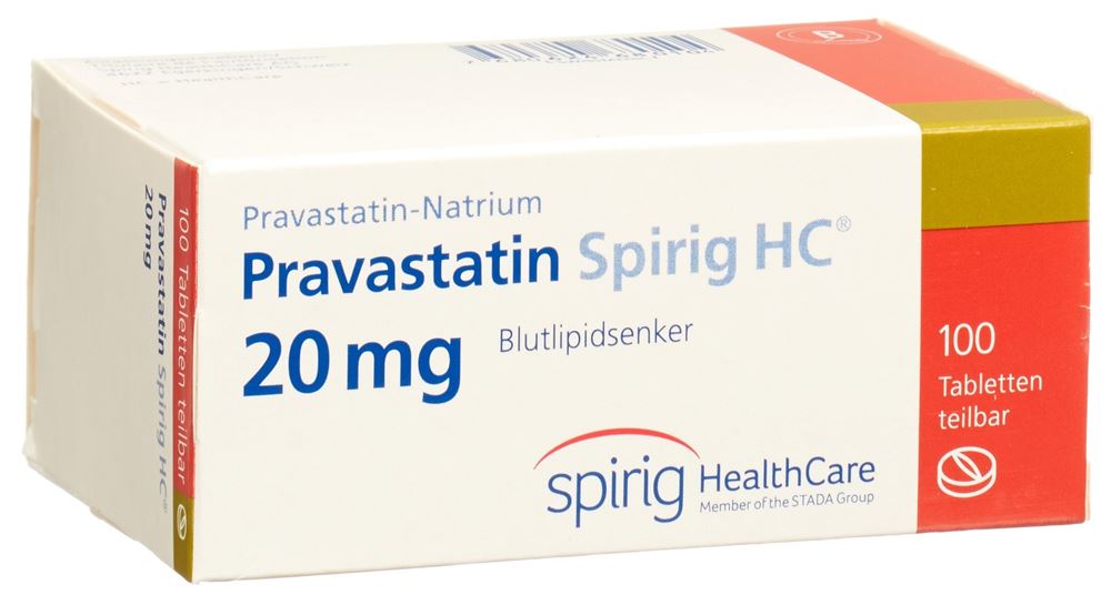 PRAVASTATINE Spirig HC cpr 20 mg 100 pce