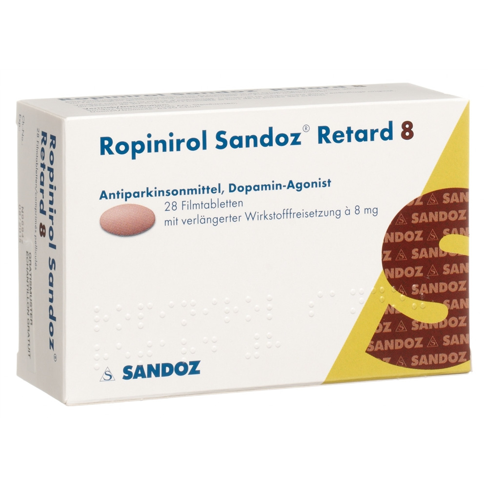 ROPINIROLE Sandoz Retard cpr ret 8 mg 28 pce