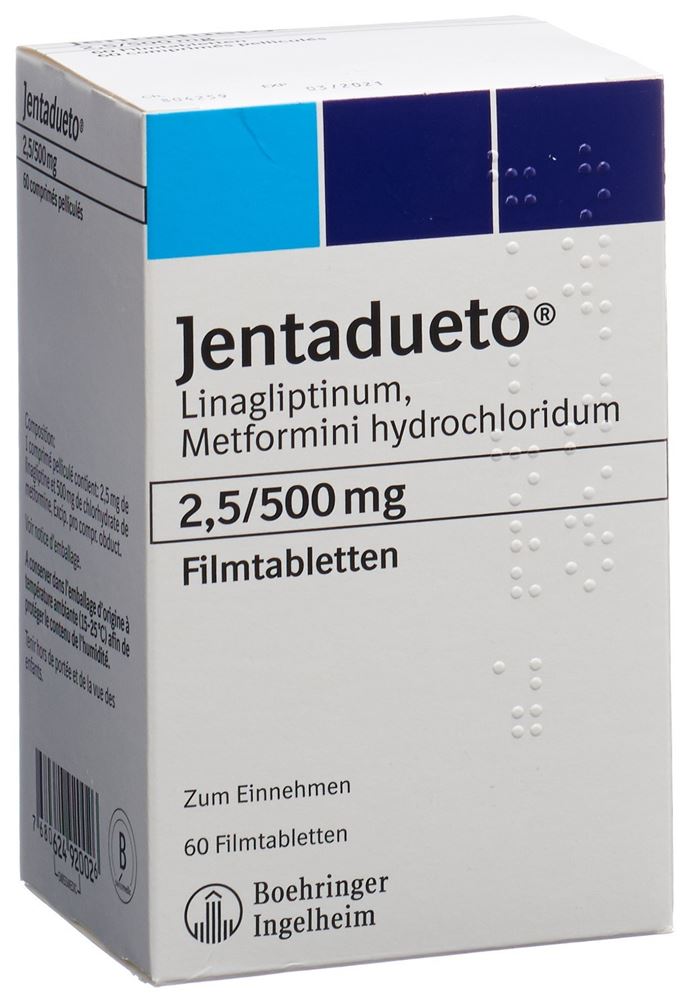 JENTADUETO cpr pell 2.5 mg/500 mg 60 pce