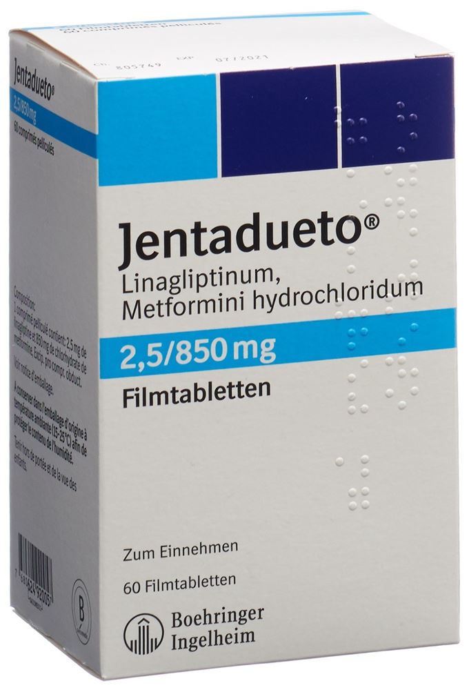 JENTADUETO cpr pell 2.5 mg/850 mg 60 pce