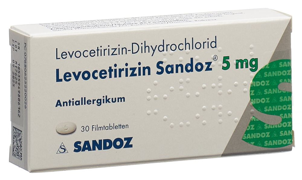 LEVOCETIRIZINE Sandoz cpr pell 5 mg 50 pce