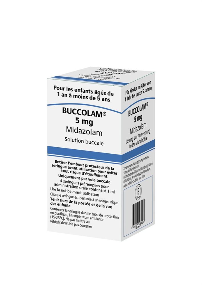 Buccolam 5mg/1mL, Lösung zur Anwendung in der Mundhöhle