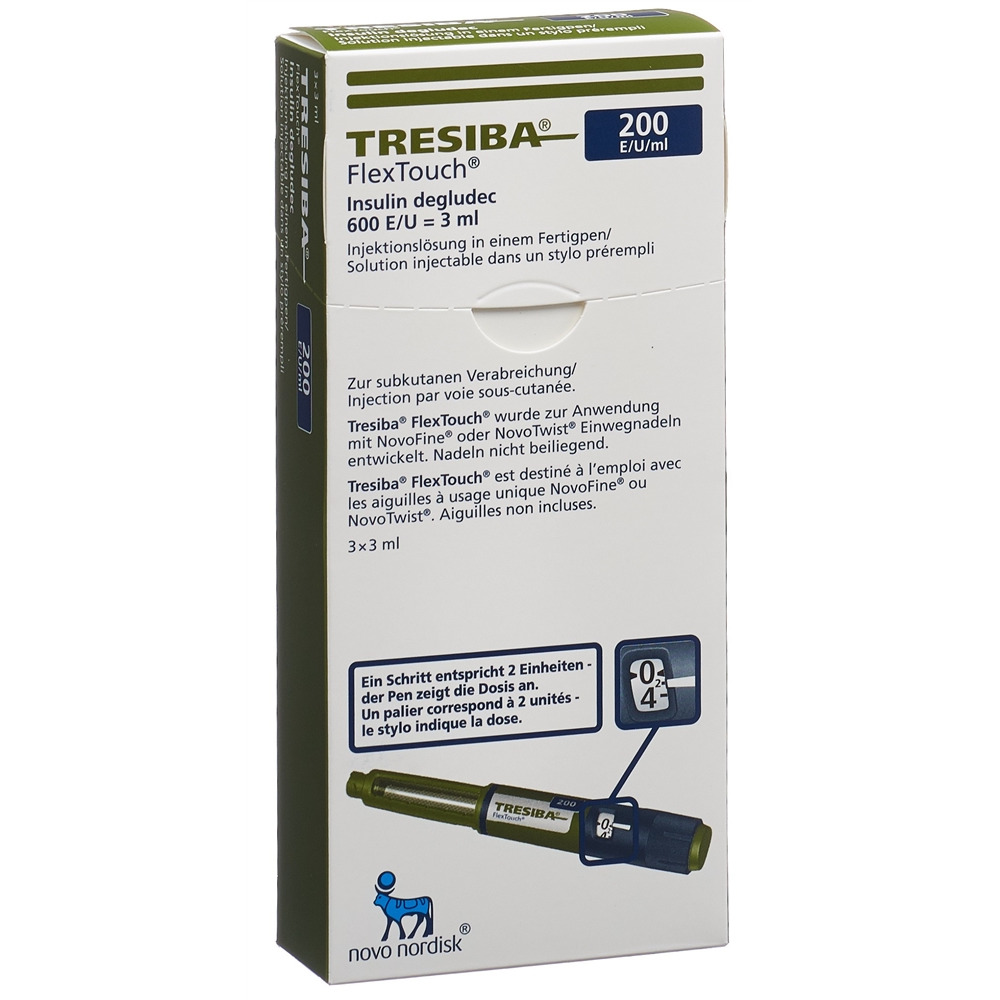 Tresiba FlexTouch 100 E/ml, Injektionslösung