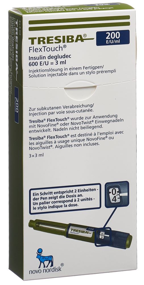 Tresiba FlexTouch 200 E/ml, Injektionslösung