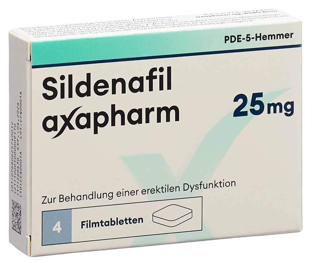 SILDÉNAFIL axapharm cpr pell 25 mg 4 pce