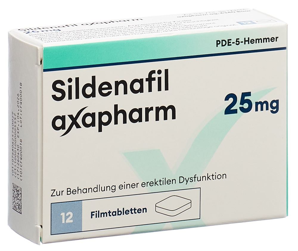 SILDÉNAFIL axapharm cpr pell 25 mg 12 pce