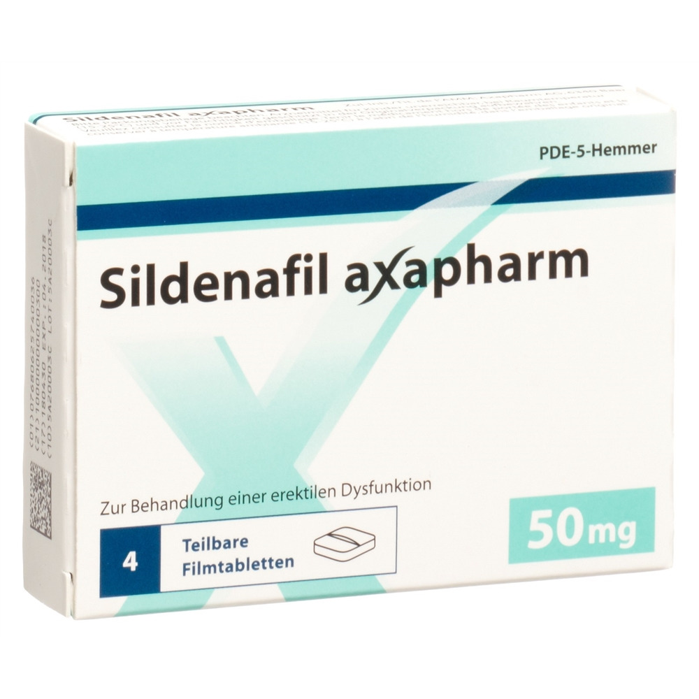 SILDÉNAFIL axapharm cpr pell 50 mg 4 pce
