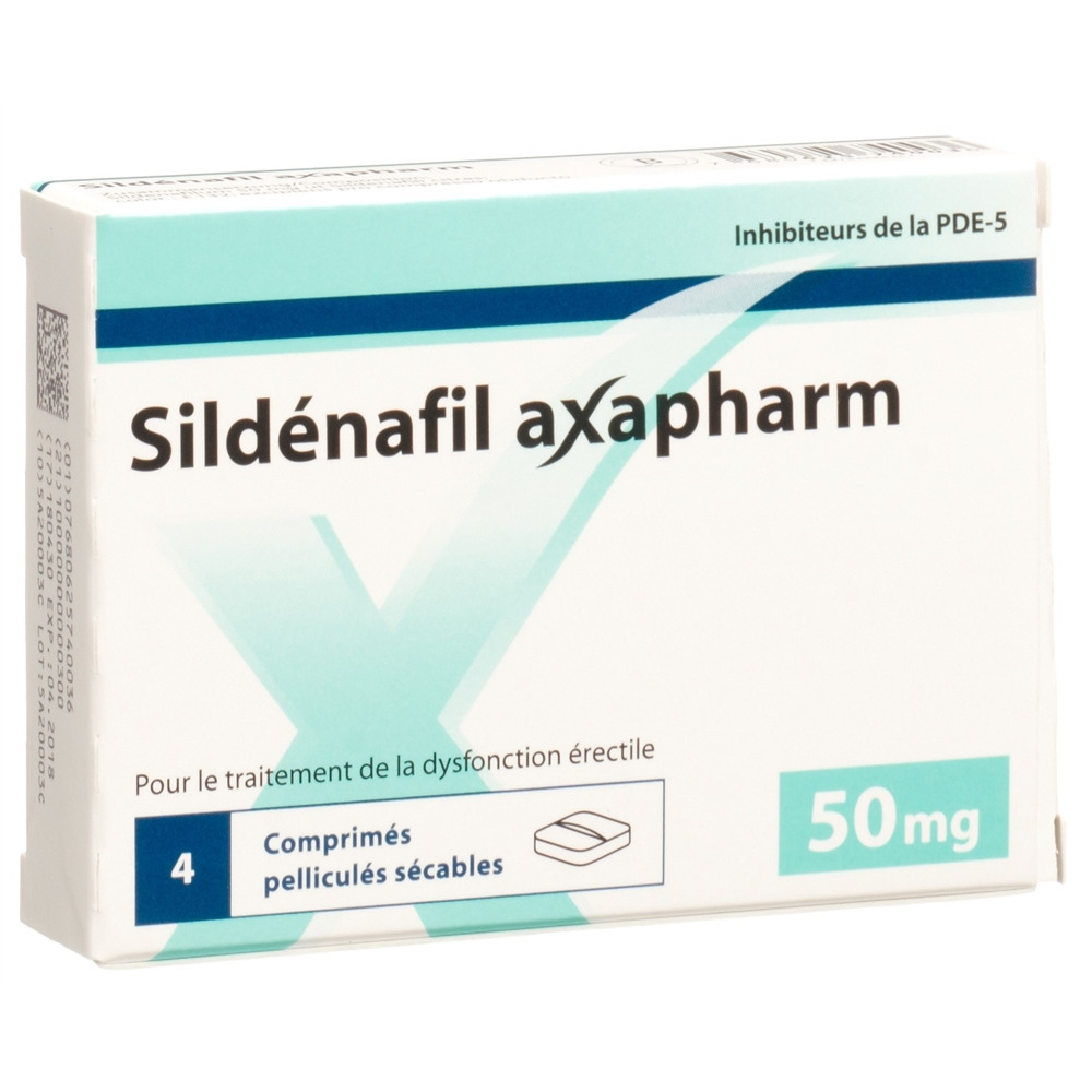 SILDÉNAFIL axapharm cpr pell 50 mg 4 pce