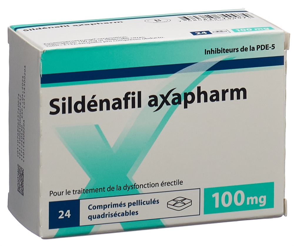 SILDÉNAFIL axapharm cpr pell 100 mg 24 pce