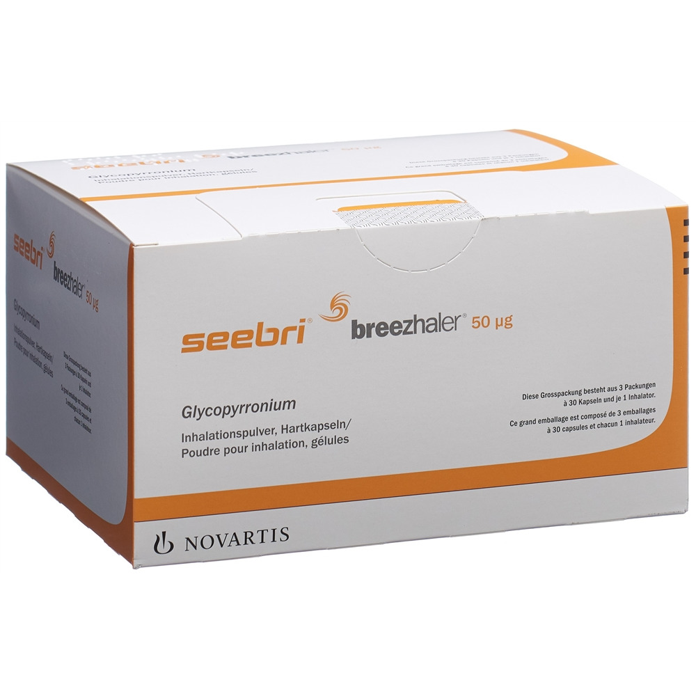 SEEBRI breezhaler caps inh 50 mcg 3 x 30 pce