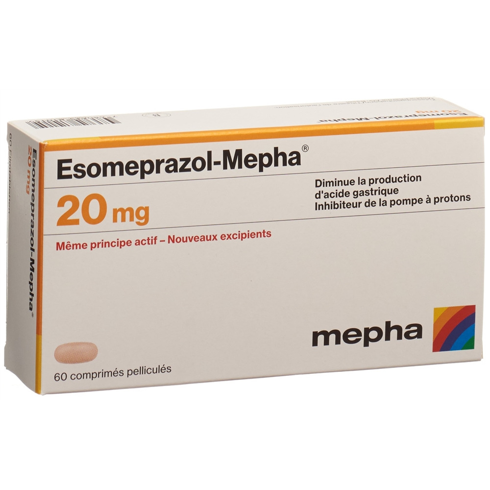 ESOMEPRAZOL Mepha cpr pell 20 mg 60 pce