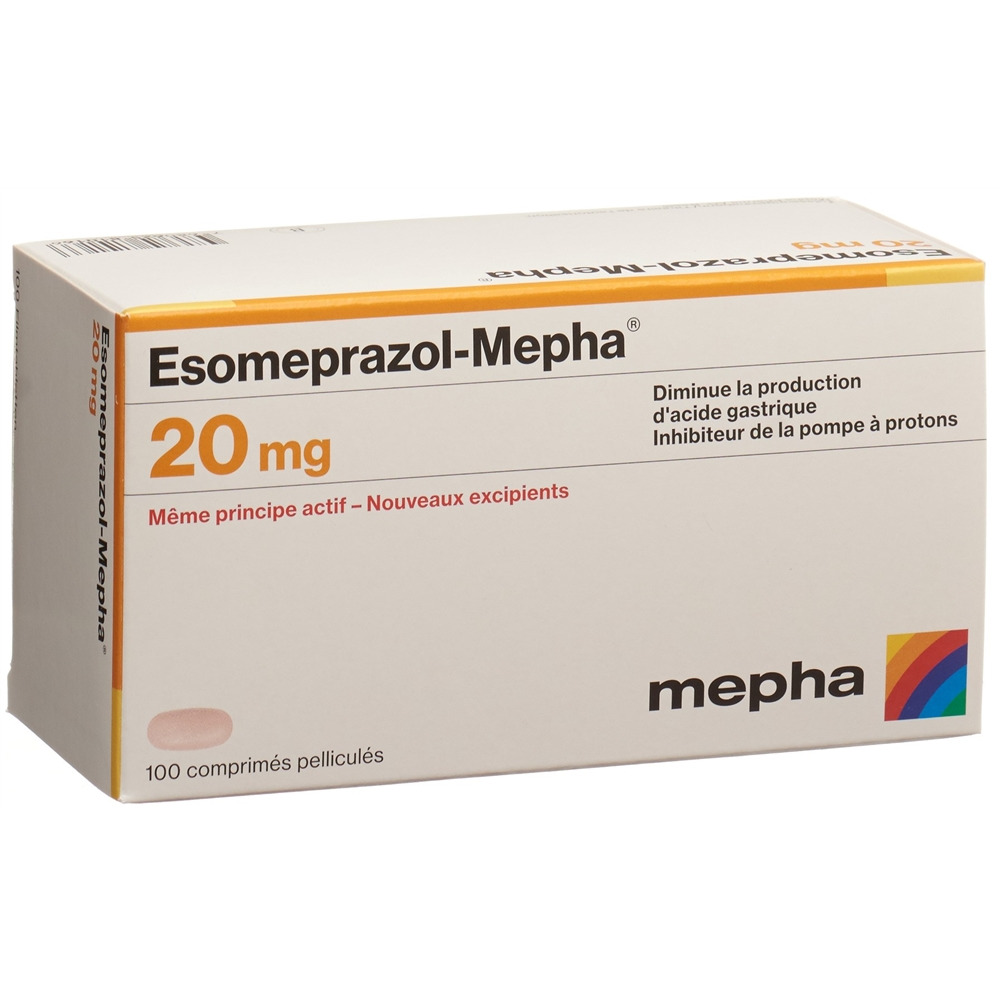 ESOMEPRAZOL Mepha cpr pell 20 mg 100 pce