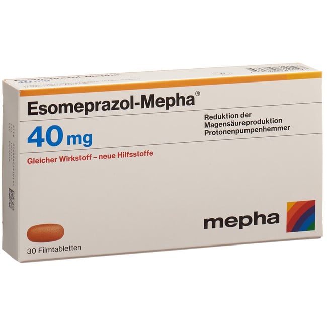Esomeprazol-Mepha 40 mg, magensaftresistente Tabletten