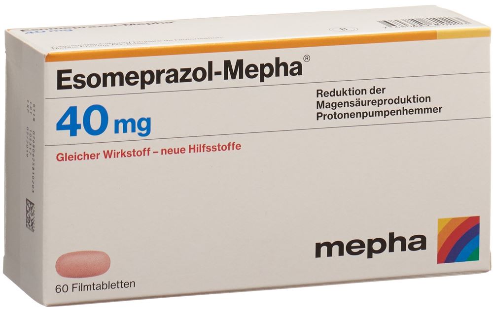 ESOMEPRAZOL Mepha cpr pell 40 mg 60 pce
