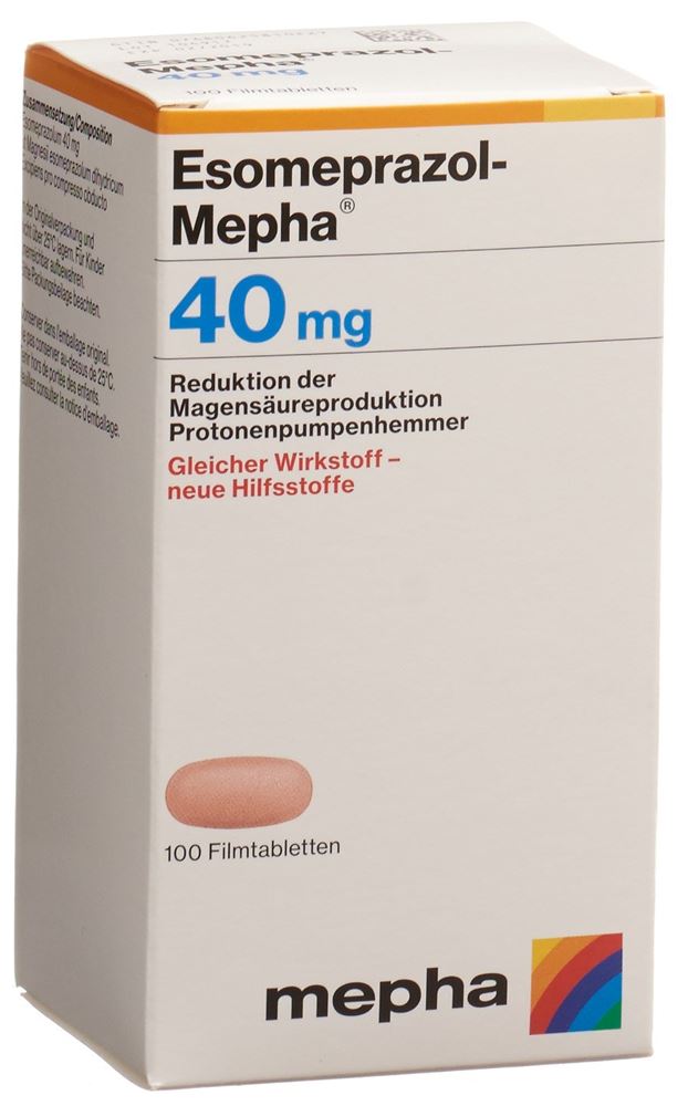 ESOMEPRAZOL Mepha cpr pell 40 mg bte 100 pce