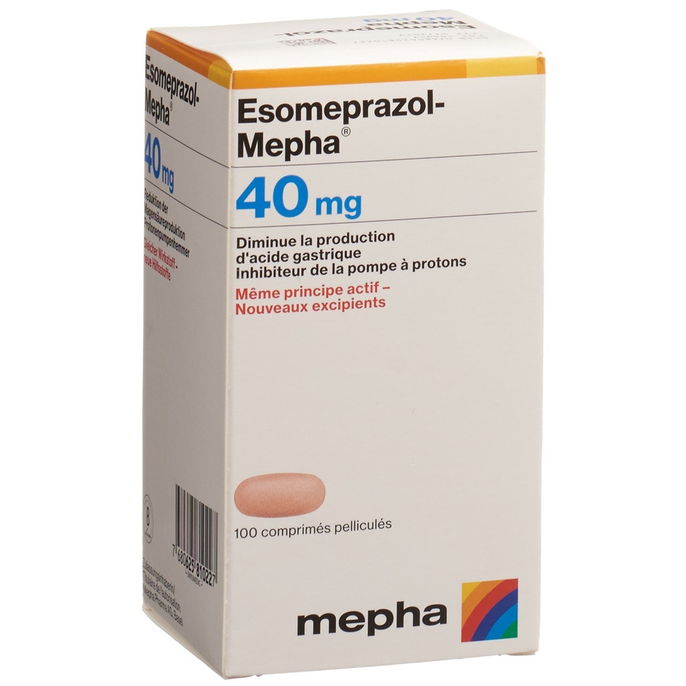 ESOMEPRAZOL Mepha cpr pell 40 mg bte 100 pce