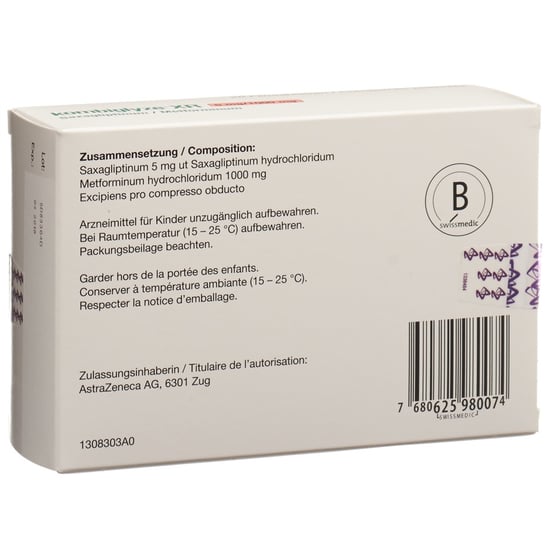 Kombiglyze XR 5 mg/1000 mg , Filmtabletten