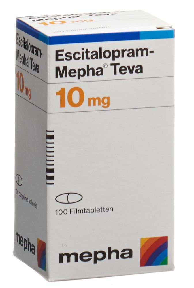 ESCITALOPRAM Mepha Teva cpr pell 10 mg bte 100 pce