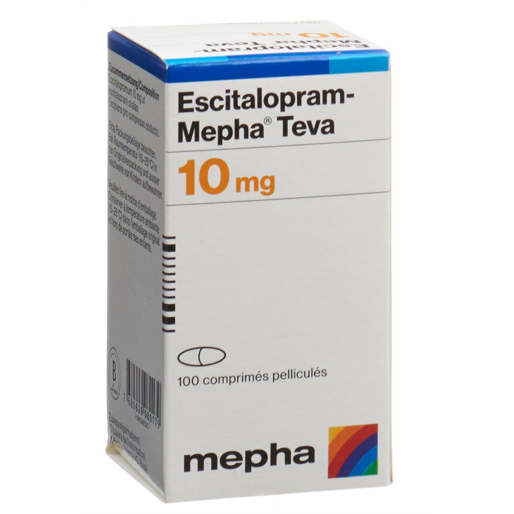 ESCITALOPRAM Mepha Teva cpr pell 10 mg bte 100 pce