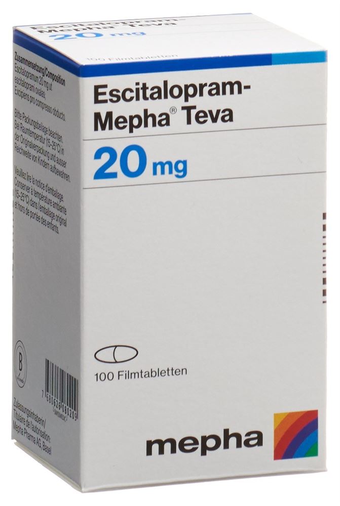 Escitalopram-Mepha Teva 20 mg, Filmtabletten
