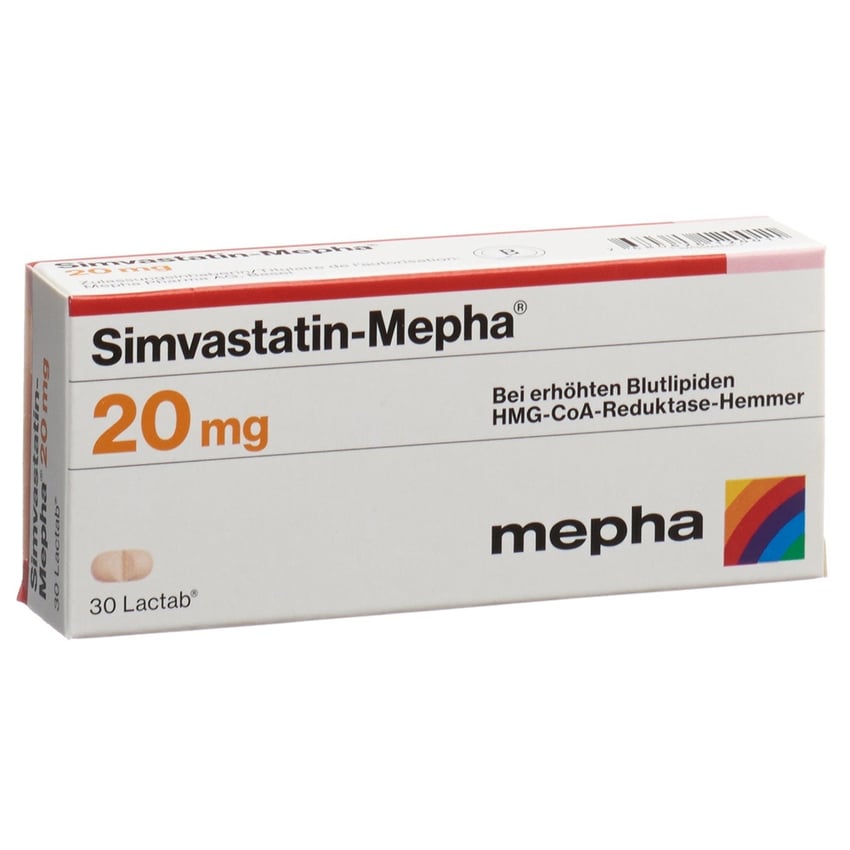SIMVASTATIN Mepha Lactab 80 mg 30 pce