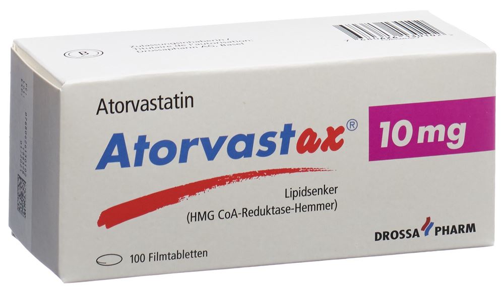 Atorvastax 10 mg, Filmtabletten