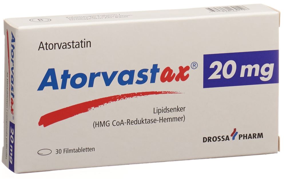 Atorvastax 20 mg, Filmtabletten