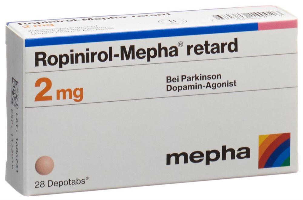 ROPINIROL Mepha retard depotabs 2 mg 28 pce