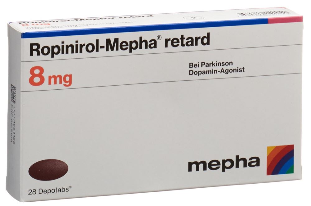 ROPINIROL Mepha retard depotabs 8 mg 28 pce
