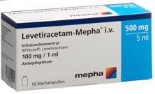 Levetiracetam-Mepha 500 mg/5 ml, Konzentrat zur Herstellung einer Infusionslösung