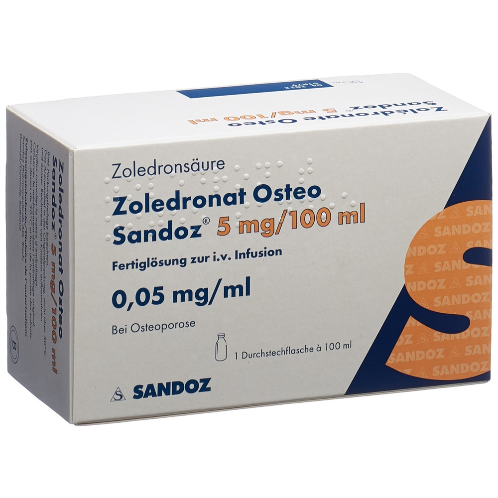 Zoledronat Osteo Sandoz 5 mg/100 ml, Infusionslösung