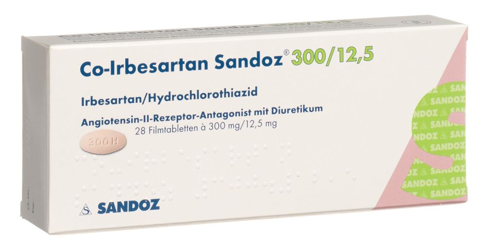 Co-Irbesartan Sandoz 300/12,5 mg, Filmtabletten