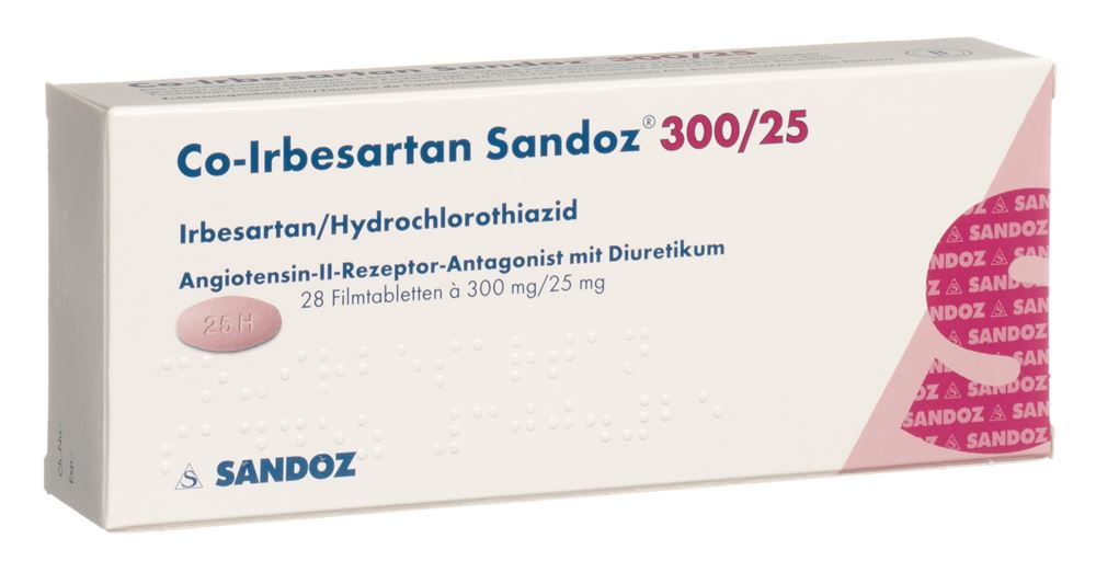 Co-Irbesartan Sandoz 300/25 mg, Filmtabletten