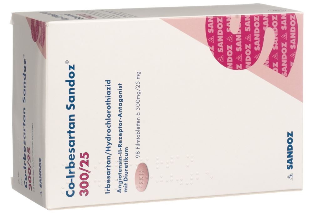 Co-Irbesartan Sandoz 300/25 mg, Filmtabletten