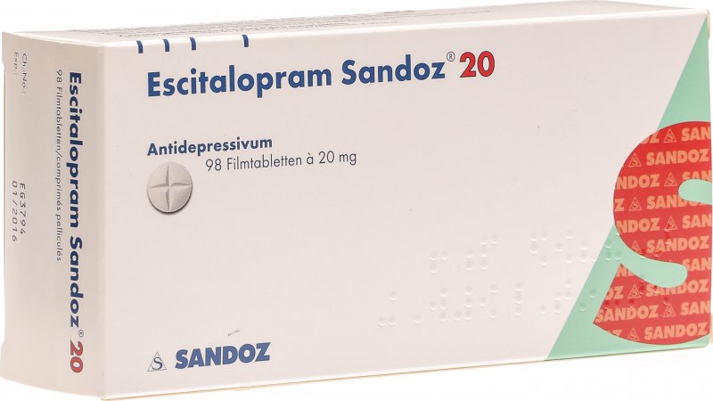 Escitalopram Sandoz 20 mg, Filmtabletten