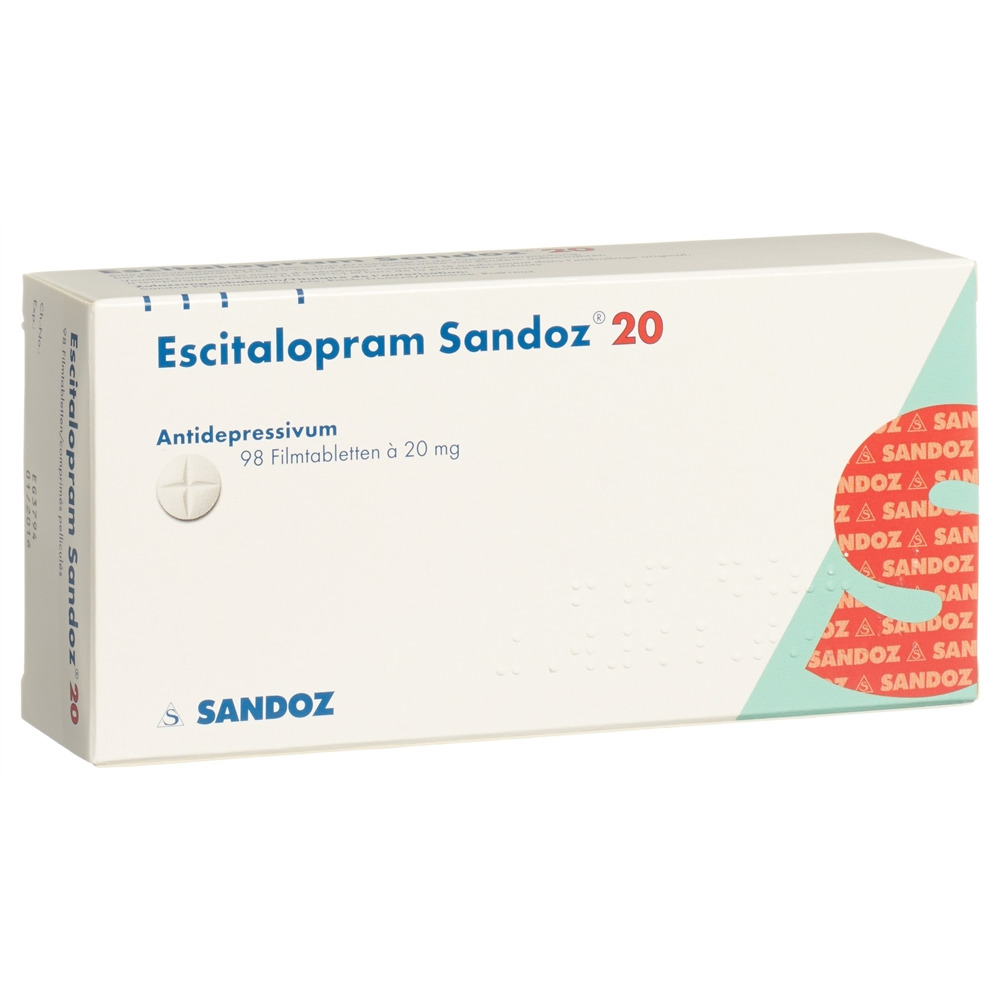 ESCITALOPRAM Sandoz cpr pell 20 mg 98 pce