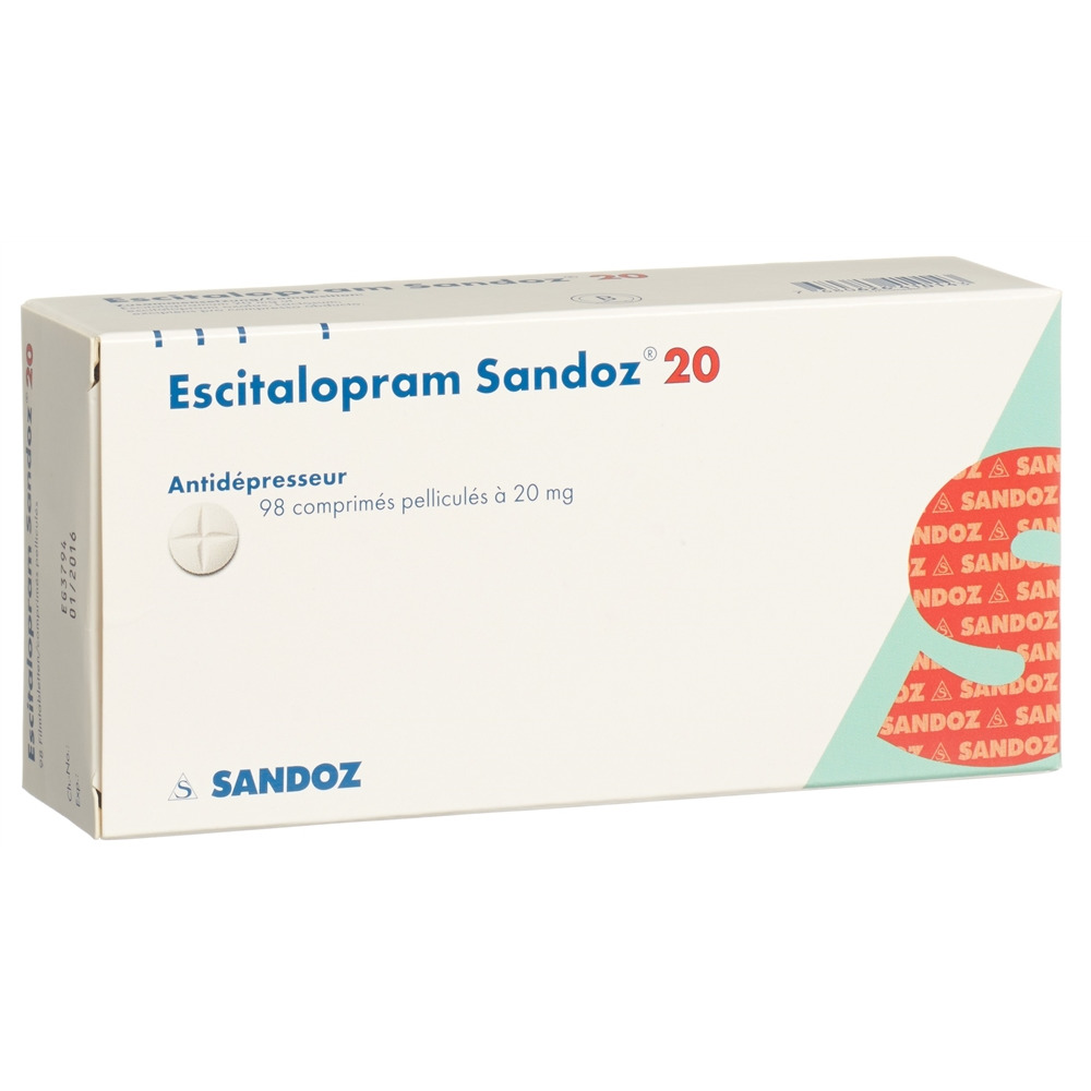 ESCITALOPRAM Sandoz cpr pell 20 mg 98 pce