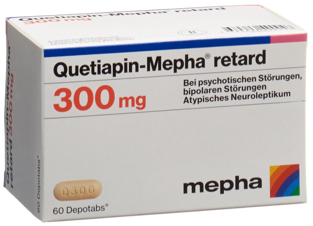 QUETIAPIN Mepha retard cpr ret 300 mg 60 pce