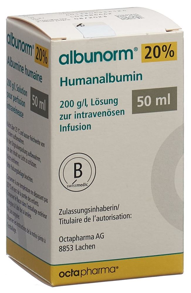 Albunorm 20 %, Infusionslösung